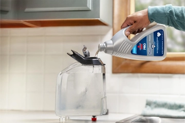 Filling clean tank with solution and water