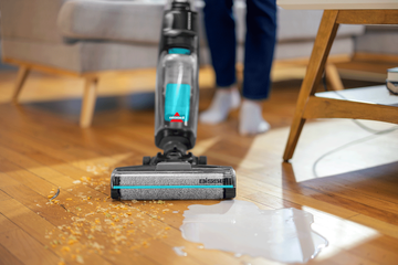 cleaning spill from hard floors