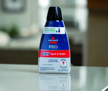 Triple action formula for removing stains and protecting against future stains.